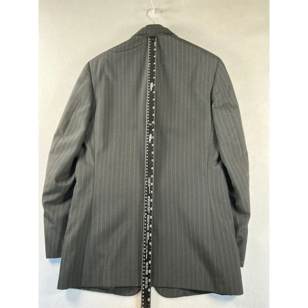 JD Christopher‎ London New York Mens Pinstripe Blazer Romani L41 Charcoal Grey